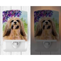 Carolines Treasures Ss8436Cnl Lhasa Apso Ceramic Night Light Compact Ulcertified Ideal For Bedroom Bathroom Nursery Hallw