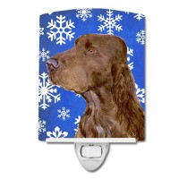 Carolines Treasures Ss4663Cnl Field Spaniel Winter Snowflakes Holiday Ceramic Night Light Compact Ulcertified Ideal For Bedr