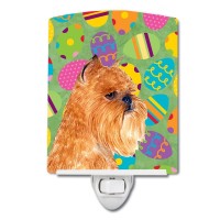 Carolines Treasures Ss4839Cnl Brussels Griffon Easter Eggtravaganza Ceramic Night Light Compact Ulcertified Ideal For Bedroo