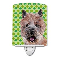 Carolines Treasures Sc9734Cnl Norwich Terrier Lucky Shamrock St Patricks Day Ceramic Night Light Compact Ulcertified Ideal