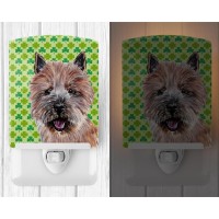 Carolines Treasures Sc9734Cnl Norwich Terrier Lucky Shamrock St Patricks Day Ceramic Night Light Compact Ulcertified Ideal