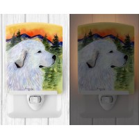 Carolines Treasures Ss8236Cnl Great Pyrenees Ceramic Night Light Compact Ulcertified Ideal For Bedroom Bathroom Nursery H