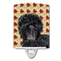 Carolines Treasures Ss4345Cnl Affenpinscher Fall Leaves Portrait Ceramic Night Light Compact Ulcertified Ideal For Bedroom