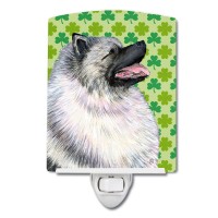 Carolines Treasures Ss4419Cnl Keeshond St Patricks Day Shamrock Portrait Ceramic Night Light Compact Ulcertified Ideal For