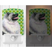 Carolines Treasures Ss4419Cnl Keeshond St Patricks Day Shamrock Portrait Ceramic Night Light Compact Ulcertified Ideal For