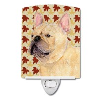 Carolines Treasures Ss4371Cnl French Bulldog Fall Leaves Portrait Ceramic Night Light Compact Ulcertified Ideal For Bedroom