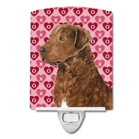 Carolines Treasures Ss4531Cnl Chesapeake Bay Retriever Hearts Love And Valentines Day Ceramic Night Light Compact Ulcertifie