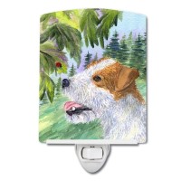 Carolines Treasures Ss8211Cnl Jack Russell Terrier Ceramic Night Light Compact Ulcertified Ideal For Bedroom Bathroom Nurs