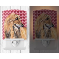 Carolines Treasures Sc9503Cnl Afghan Hound Hearts Love And Valentines Day Ceramic Night Light Compact Ulcertified Ideal For