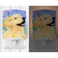 Carolines Treasures Ss8904Cnl Golden Retriever Ceramic Night Light Compact Ulcertified Ideal For Bedroom Bathroom Nursery