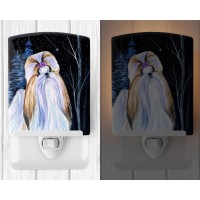 Carolines Treasures Ss8381Cnl Starry Night Shih Tzu Ceramic Night Light Compact Ulcertified Ideal For Bedroom Bathroom Nur