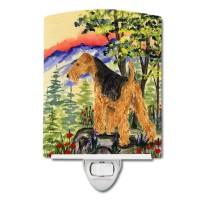 Carolines Treasures Ss8228Cnl Lakeland Terrier Ceramic Night Light Compact Ulcertified Ideal For Bedroom Bathroom Nursery