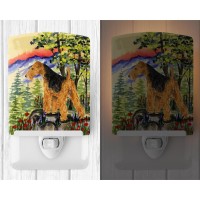 Carolines Treasures Ss8228Cnl Lakeland Terrier Ceramic Night Light Compact Ulcertified Ideal For Bedroom Bathroom Nursery