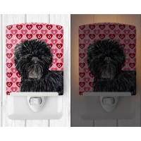 Carolines Treasures Ss4511Cnl Affenpinscher Hearts Love And Valentines Day Portrait Ceramic Night Light Compact Ulcertified