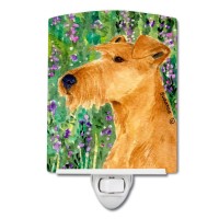 Carolines Treasures Ss1004Cnl Irish Terrier Ceramic Night Light Compact Ulcertified Ideal For Bedroom Bathroom Nursery Ha