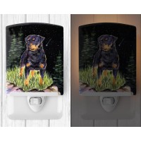 Carolines Treasures Ss8475Cnl Starry Night Rottweiler Ceramic Night Light Compact Ulcertified Ideal For Bedroom Bathroom N