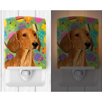 Carolines Treasures Ss4832Cnl Dachshund Easter Eggtravaganza Ceramic Night Light Compact Ulcertified Ideal For Bedroom Bath