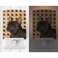 Carolines Treasures Ss4337Cnl French Bulldog Fall Leaves Portrait Ceramic Night Light Compact Ulcertified Ideal For Bedroom