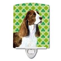 Carolines Treasures Ss4444Cnl Springer Spaniel St Patricks Day Shamrock Portrait Ceramic Night Light Compact Ulcertified I