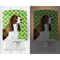 Carolines Treasures Ss4444Cnl Springer Spaniel St Patricks Day Shamrock Portrait Ceramic Night Light Compact Ulcertified I