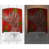 Carolines Treasures Sc9755Cnl Redbone Coonhound Red Snowflakes Holiday Ceramic Night Light Compact Ulcertified Ideal For Bed