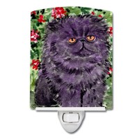 Carolines Treasures Ss8827Cnl Persian Cat Ceramic Night Light Compact Ulcertified Ideal For Bedroom Bathroom Nursery Hall