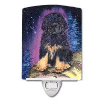 Carolines Treasures Ss8440Cnl Starry Night Tibetan Mastiff Ceramic Night Light Compact Ulcertified Ideal For Bedroom Bathro