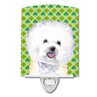 Carolines Treasures Sc9282Cnl Bichon Frise St Patricks Day Shamrock Portrait Ceramic Night Light Compact Ulcertified Ideal