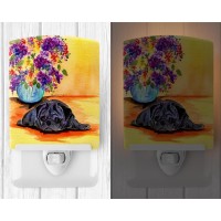 Carolines Treasures Ss8298Cnl Pug Ceramic Night Light Compact Ulcertified Ideal For Bedroom Bathroom Nursery Hallway Kit