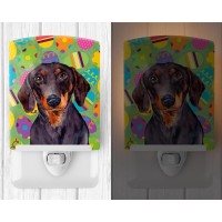 Carolines Treasures Lh9403Cnl Dachshund Easter Eggtravaganza Ceramic Night Light Compact Ulcertified Ideal For Bedroom Bath