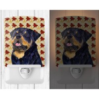 Carolines Treasures Ss4332Cnl Rottweiler Fall Leaves Portrait Ceramic Night Light Compact Ulcertified Ideal For Bedroom Bat