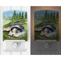 Carolines Treasures Ss8283Cnl Australian Shepherd Ceramic Night Light Compact Ulcertified Ideal For Bedroom Bathroom Nurse