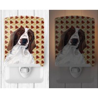 Carolines Treasures Sc9220Cnl Welsh Springer Spaniel Fall Leaves Portrait Ceramic Night Light Compact Ulcertified Ideal For