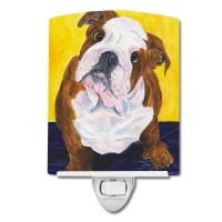 Carolines Treasures Ss8415Cnl English Bulldog Ceramic Night Light Compact Ulcertified Ideal For Bedroom Bathroom Nursery