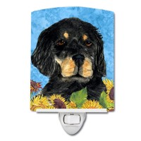 Carolines Treasures Ss4148Cnl Gordon Setter In Summer Flowers Ceramic Night Light Compact Ulcertified Ideal For Bedroom Bat