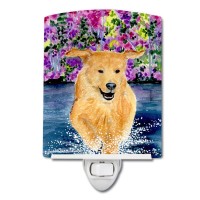 Carolines Treasures Ss8627Cnl Golden Retriever Ceramic Night Light Compact Ulcertified Ideal For Bedroom Bathroom Nursery