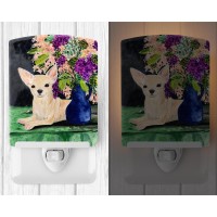 Carolines Treasures Ss8289Cnl Chihuahua Ceramic Night Light Compact Ulcertified Ideal For Bedroom Bathroom Nursery Hallwa