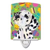 Carolines Treasures Ss4837Cnl Dalmatian Easter Eggtravaganza Ceramic Night Light Compact Ulcertified Ideal For Bedroom Bath