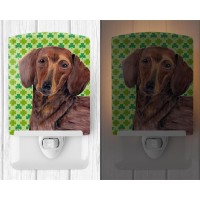 Carolines Treasures Sc9288Cnl Dachshund St Patricks Day Shamrock Portrait Ceramic Night Light Compact Ulcertified Ideal Fo