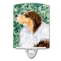 Carolines Treasures Ss8738Cnl Australian Shepherd Ceramic Night Light Compact Ulcertified Ideal For Bedroom Bathroom Nurse