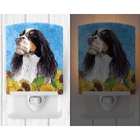 Carolines Treasures Sc9058Cnl Springer Spaniel In Summer Flowers Ceramic Night Light Compact Ulcertified Ideal For Bedroom