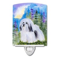 Carolines Treasures Ss1034Cnl Havanese Ceramic Night Light Compact Ulcertified Ideal For Bedroom Bathroom Nursery Hallway