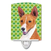 Carolines Treasures Sc9307Cnl Basenji St Patricks Day Shamrock Portrait Ceramic Night Light Compact Ulcertified Ideal For