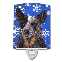 Carolines Treasures Sc9396Cnl Australian Cattle Dog Winter Snowflakes Holiday Ceramic Night Light Compact Ulcertified Ideal