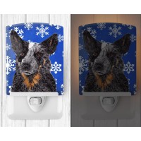 Carolines Treasures Sc9396Cnl Australian Cattle Dog Winter Snowflakes Holiday Ceramic Night Light Compact Ulcertified Ideal