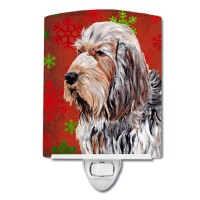 Carolines Treasures Sc9756Cnl Otterhound Red Snowflakes Holiday Ceramic Night Light Compact Ulcertified Ideal For Bedroom B