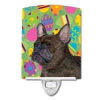 Carolines Treasures Ss4864Cnl French Bulldog Easter Eggtravaganza Ceramic Night Light Compact Ulcertified Ideal For Bedroom