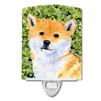 Carolines Treasures Ss8719Cnl Shiba Inu Ceramic Night Light Compact Ulcertified Ideal For Bedroom Bathroom Nursery Hallwa