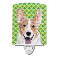 Carolines Treasures Sc9720Cnl Cardigan Corgi Lucky Shamrock St Patricks Day Ceramic Night Light Compact Ulcertified Ideal