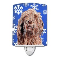 Carolines Treasures Sc9781Cnl Otterhound Winter Snowflakes Ceramic Night Light Compact Ulcertified Ideal For Bedroom Bathro